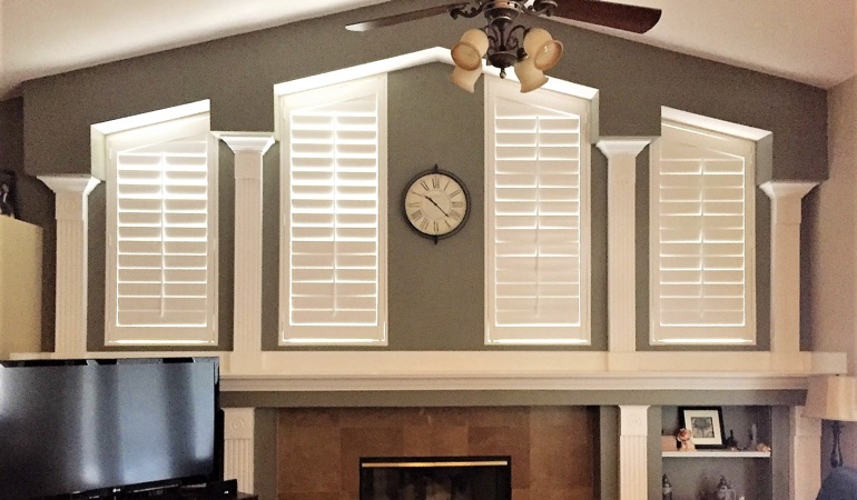 Polywood Shutters in Family Room in Bluff City